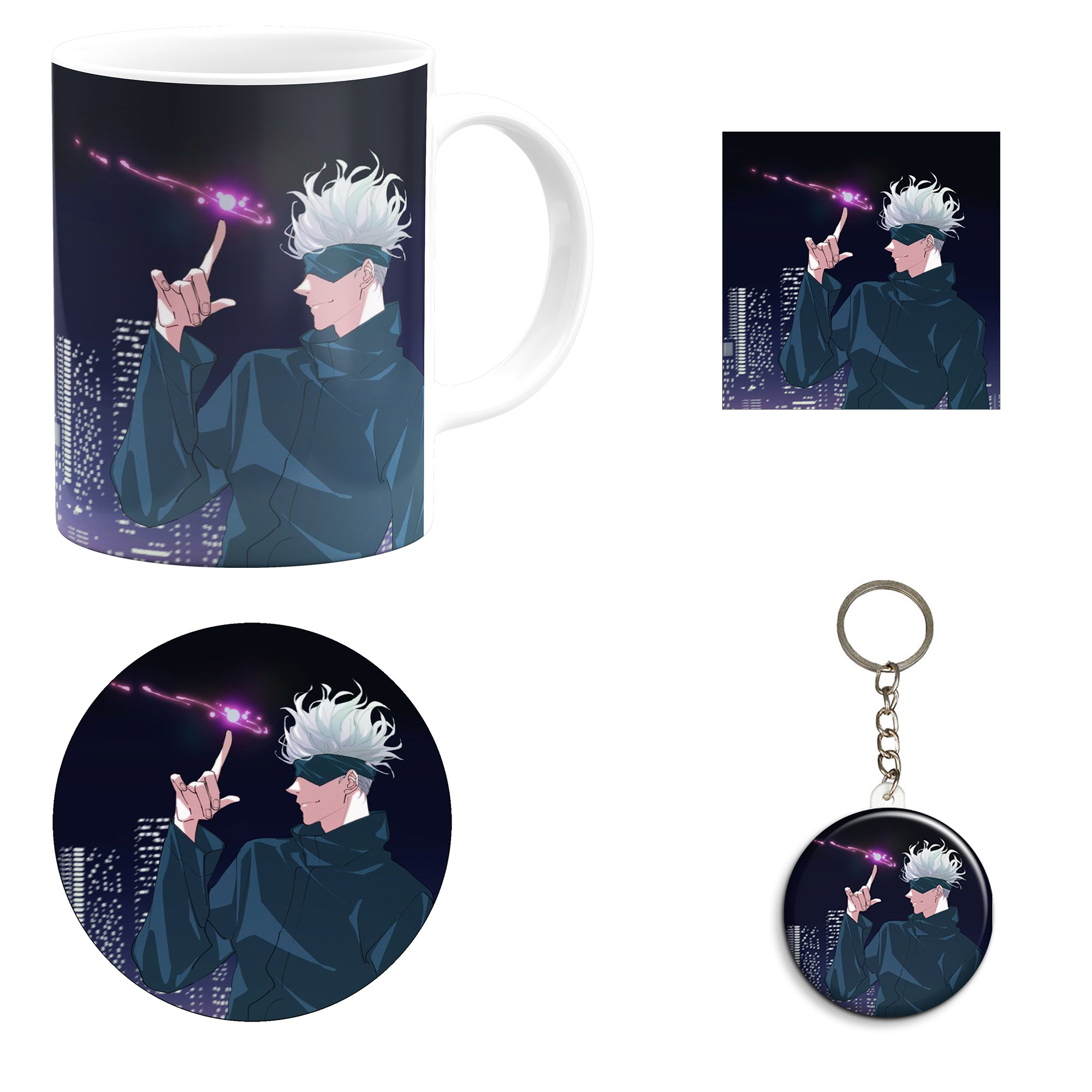 ست هدیه ماگ مدل انیمه جوجوتسو طرح jujutsu kaisen کد M16