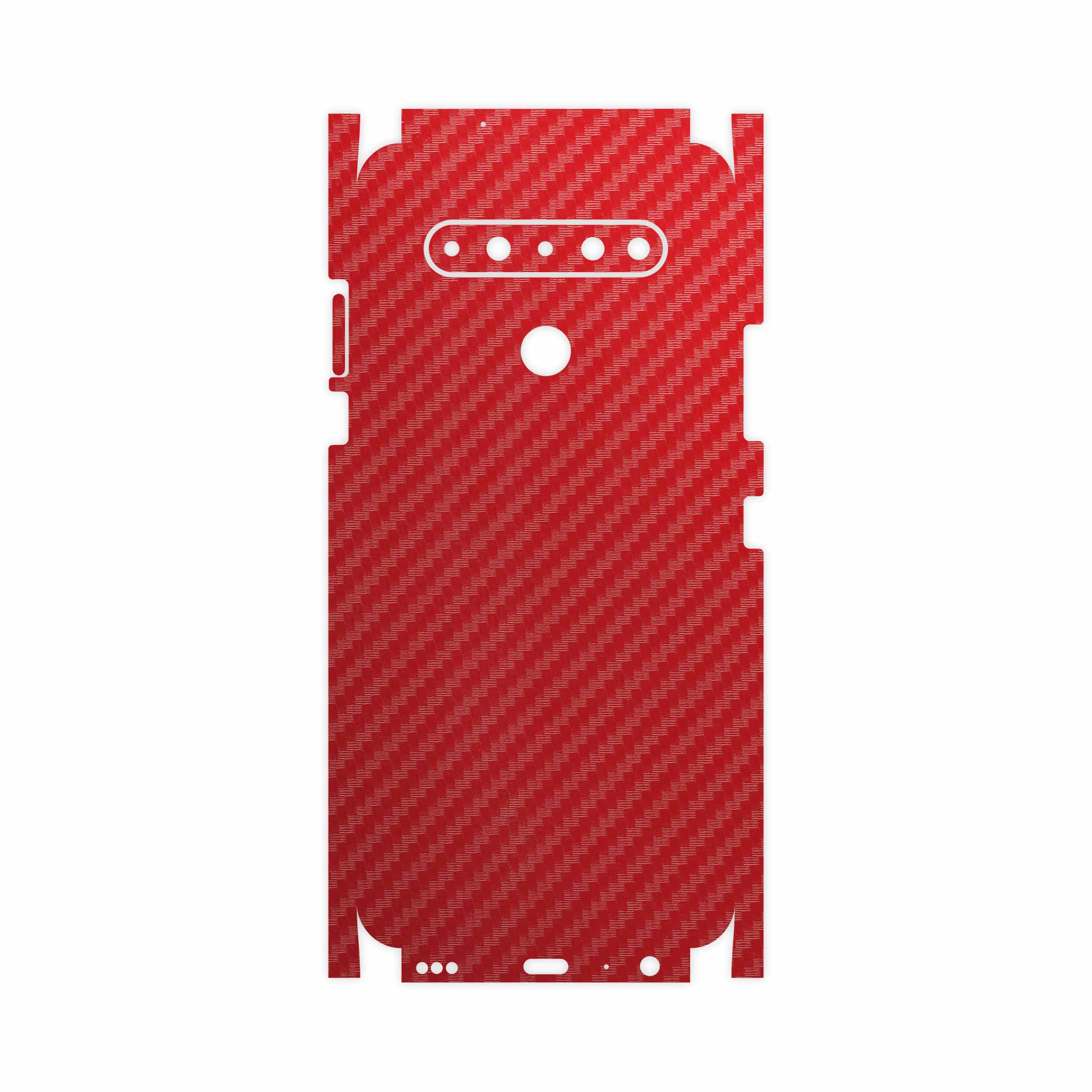 برچسب پوششی ماهوت مدل Red-Fiber-FullSkin مناسب برای گوشی موبایل ال جی K61