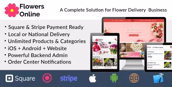 دانلود پلتفرم گل فروشی آنلاین Flowers Online