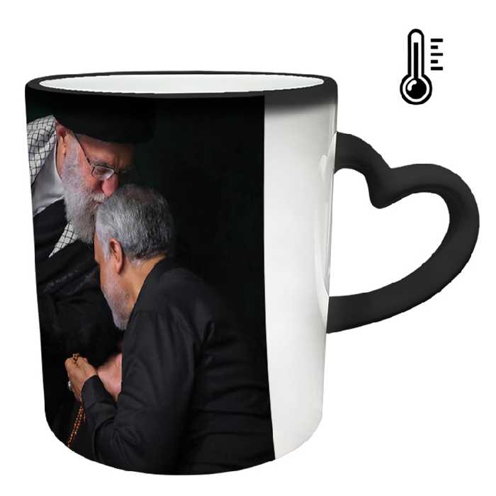 ماگ حرارتی مدل دسته قلبی طرح سردار سلیمانی کد 40