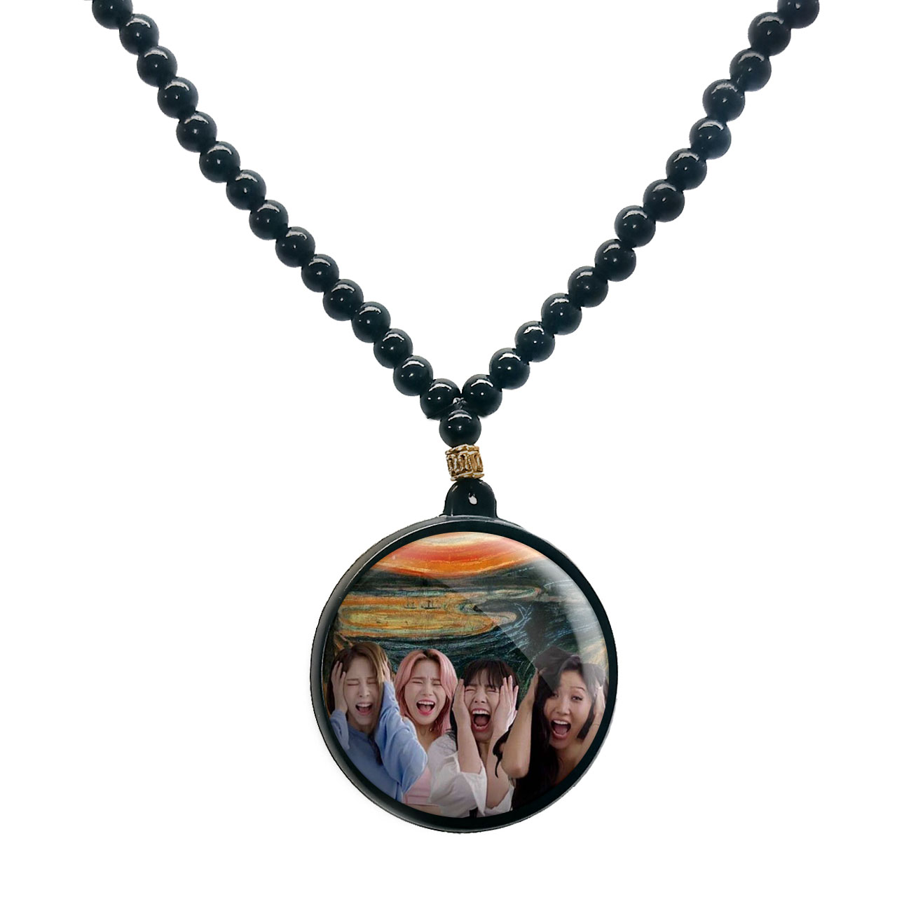 گردنبند پرمانه طرح mamamoo کد pmd.13439 مدل دو طرفه