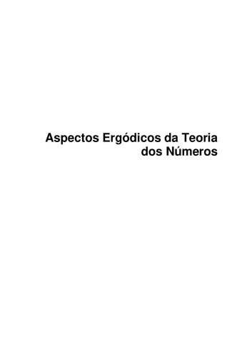 خرید و دانلود نسخه کامل کتاب Aspectos Ergódicos da Teoria dos Números