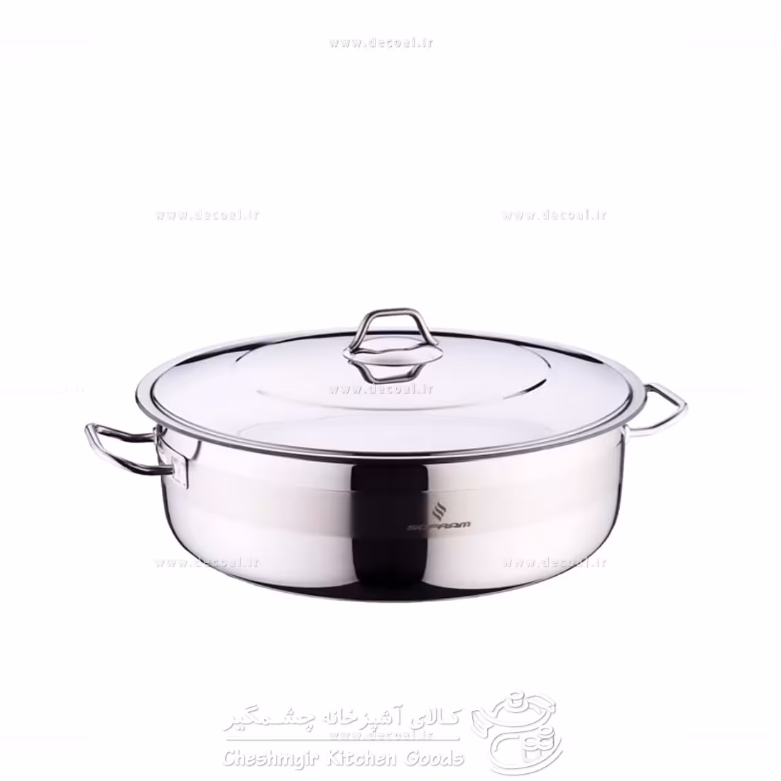 ماهیتابه استیل دو دسته سوفرام سایز 32