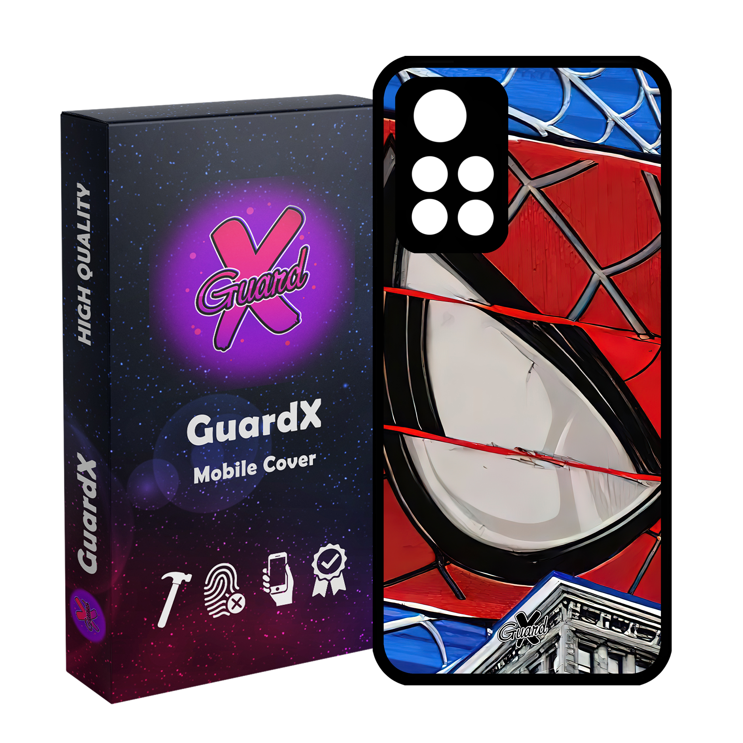 کاور گارد ایکس طرح مرد عنکبوتی مدل Glass10491 مناسب برای گوشی موبایل شیائومی Poco M4 Pro 5G/Redmi Note 11T 5G/Redmi Note 11S 5G