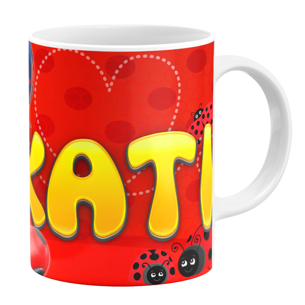 ماگ طرح دختر کفشدوزکی مدل کتی