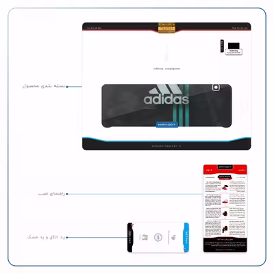 برچسب پوششی ماهوت مدل adidas-Logo مناسب برای تبلت سامسونگ Galaxy Tab E 9.6 2015 T561