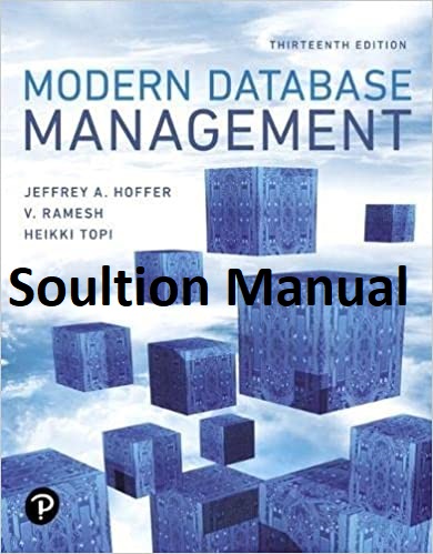 خرید و دانلود نسخه کامل کتاب Solution Manual Modern Database Management ( 13th Edition) - Pdf