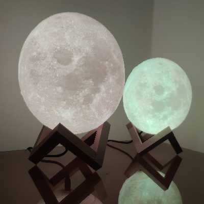 آباژور رومیزی مدل کره ماه رقص نور با موزیک L1