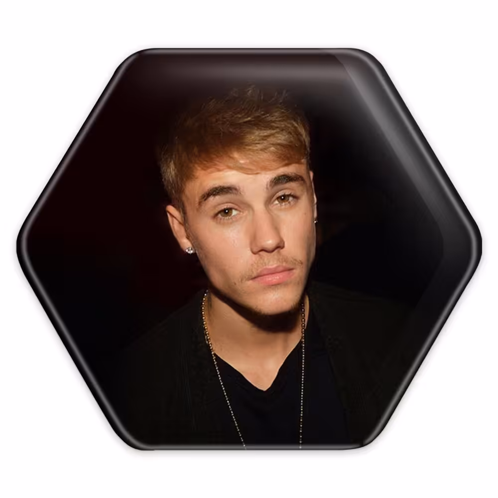 پیکسل خندالو طرح جاستین بیبر مدل شش ضلعی کد 2697