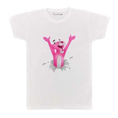 تی شرت بچگانه پرمانه طرح پلنگ صورتی کد pmt.4703