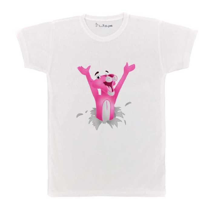 تی شرت بچگانه پرمانه طرح پلنگ صورتی کد pmt.4703