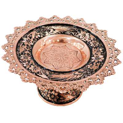 شیرینی خوری مسی مدل الماس تراش لب قلم کد 1f4half11p21