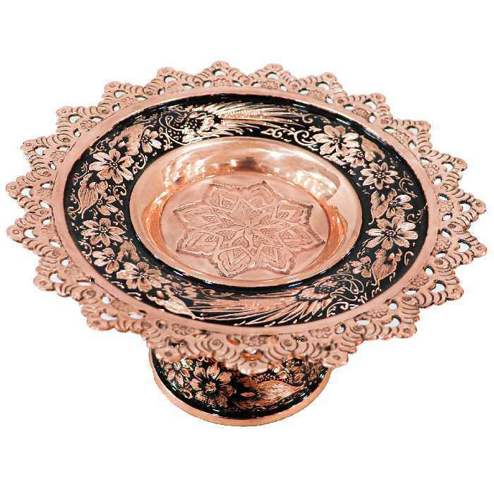 شیرینی خوری مسی مدل الماس تراش لب قلم کد 1f4half11p21