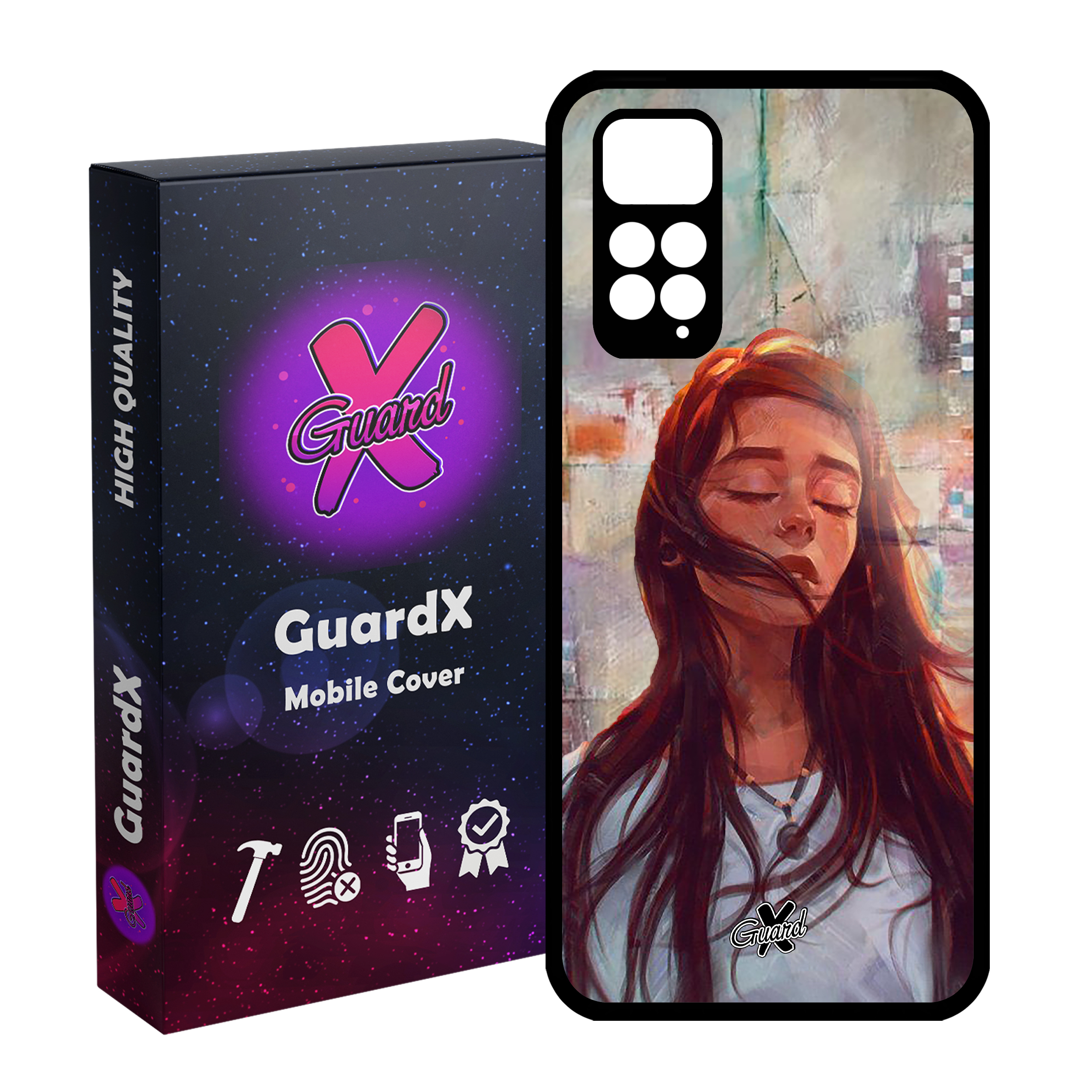 کاور گارد ایکس طرح Girl مدل Glass10056 مناسب برای گوشی موبایل شیائومی Redmi Note 11S/ Note 11 4G