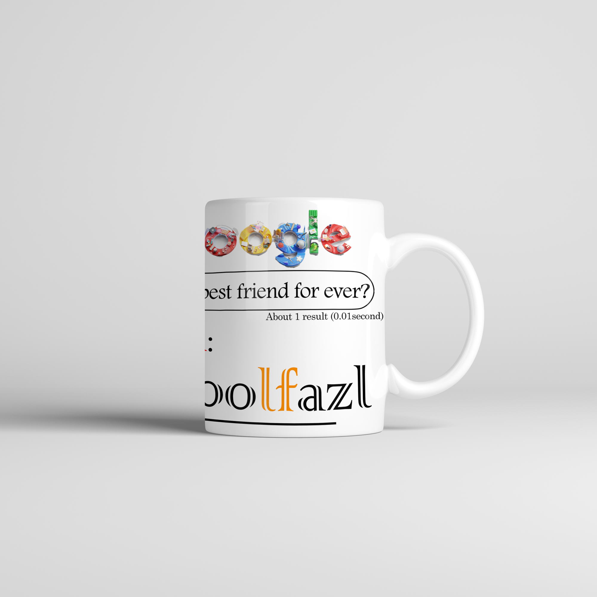 ماگ طرح اسم ابوالفضل مدل بهترین دوست Bff 