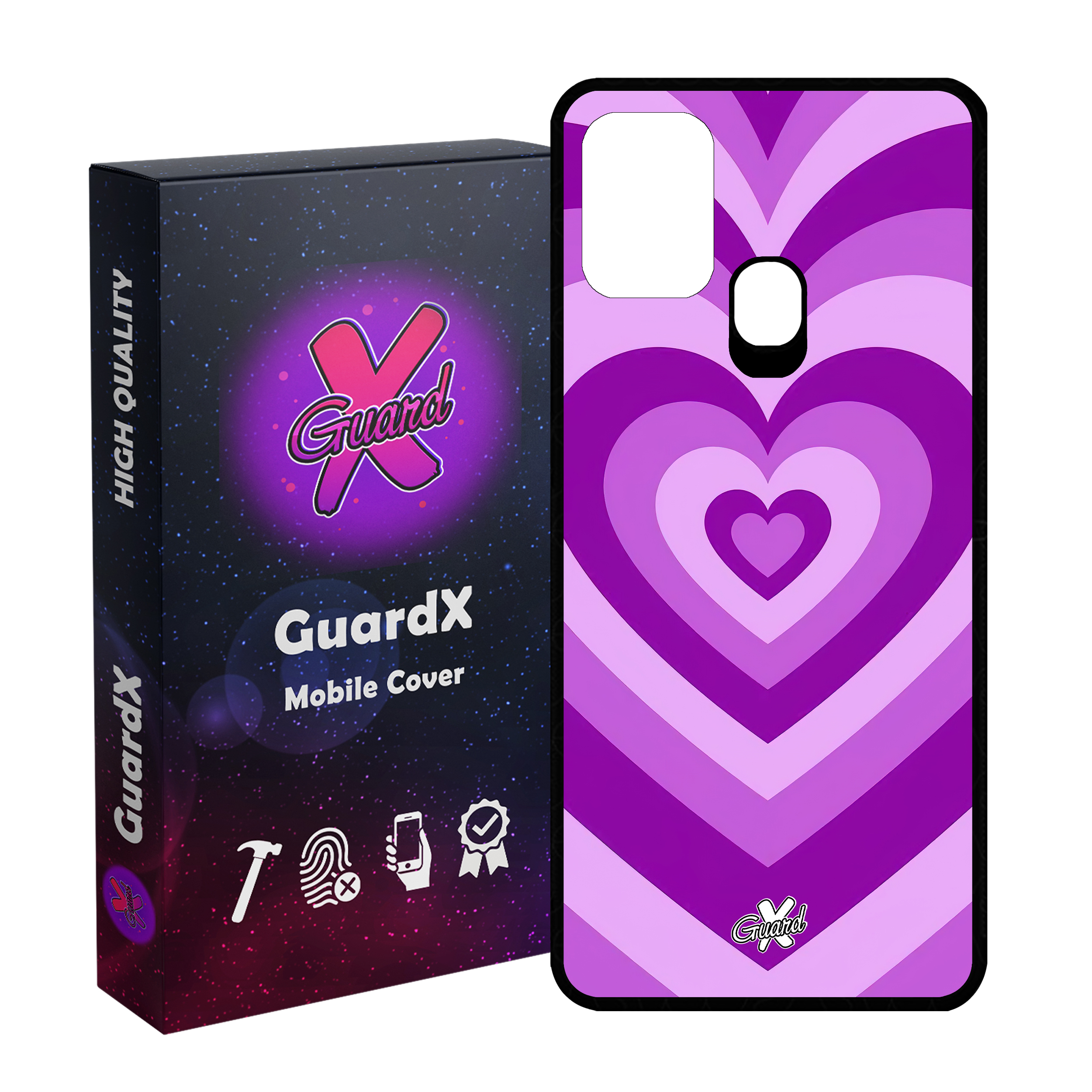 کاور گارد ایکس طرح قلب مدل Glass10474 مناسب برای گوشی موبایل سامسونگ Galaxy M31 / M31 Prime / F41