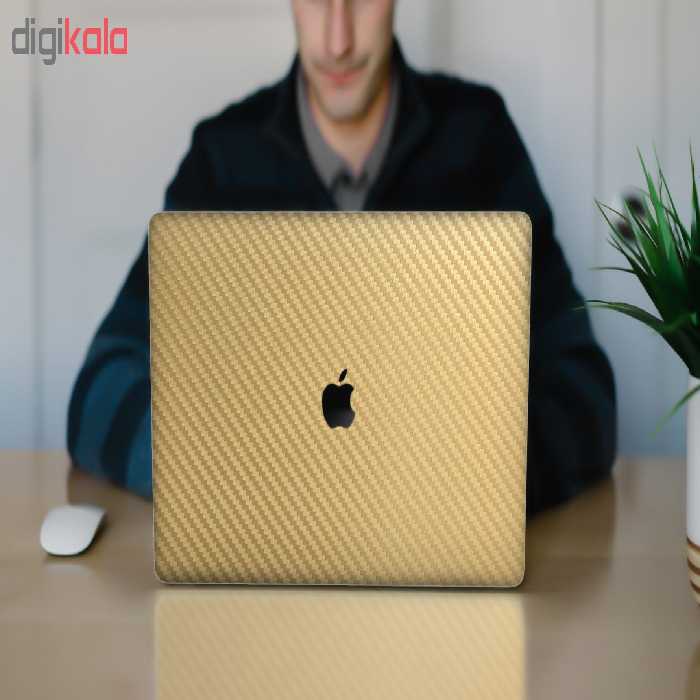 برچسب پوششی ماهوت مدل Gold Carbon مناسب برای لپ تاپ اپل Macbook Pro 2016 15inch Retina