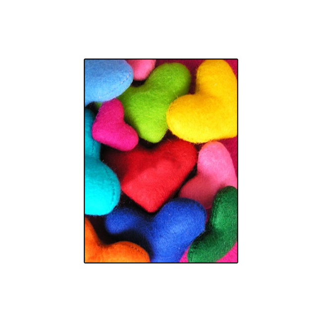 تابلو شاسی طرح قلب رنگی کد 445541