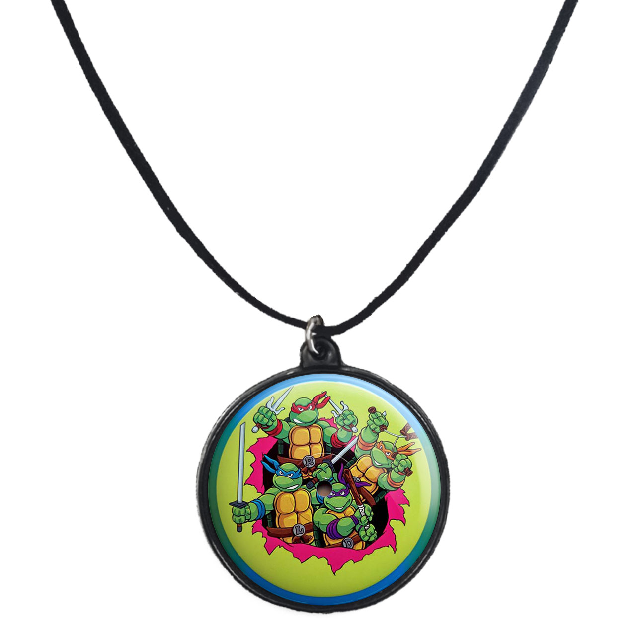 گردنبند پرمانه طرح لاکپشت‌های نینجا کد pmb.9921مدل دو طرفه