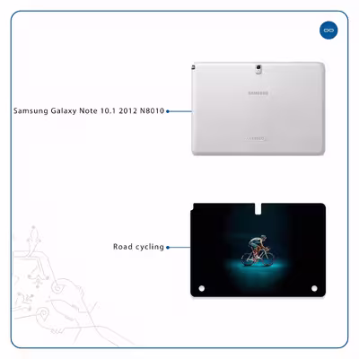برچسب پوششی ماهوت مدل Road cycling مناسب برای تبلت سامسونگ Galaxy Note 10.1 2012 N8010