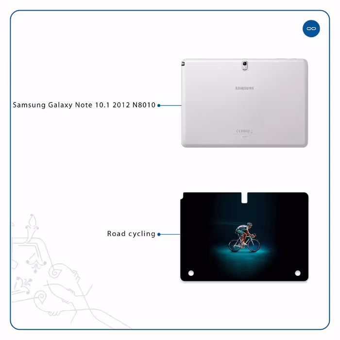 برچسب پوششی ماهوت مدل Road cycling مناسب برای تبلت سامسونگ Galaxy Note 10.1 2012 N8010