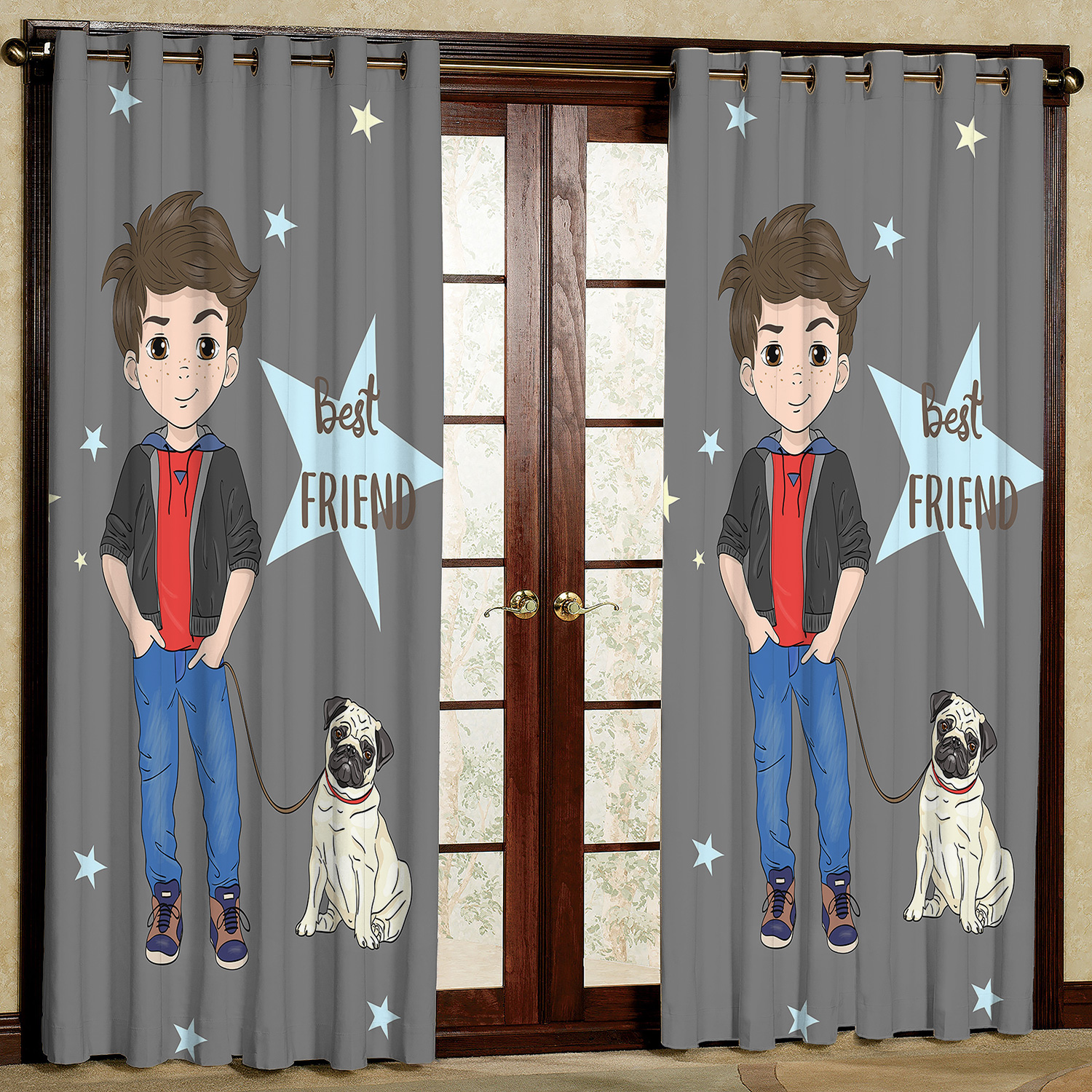 پرده مدل مخمل پانچی کد 4797f سایز 200x140 سانتی متر