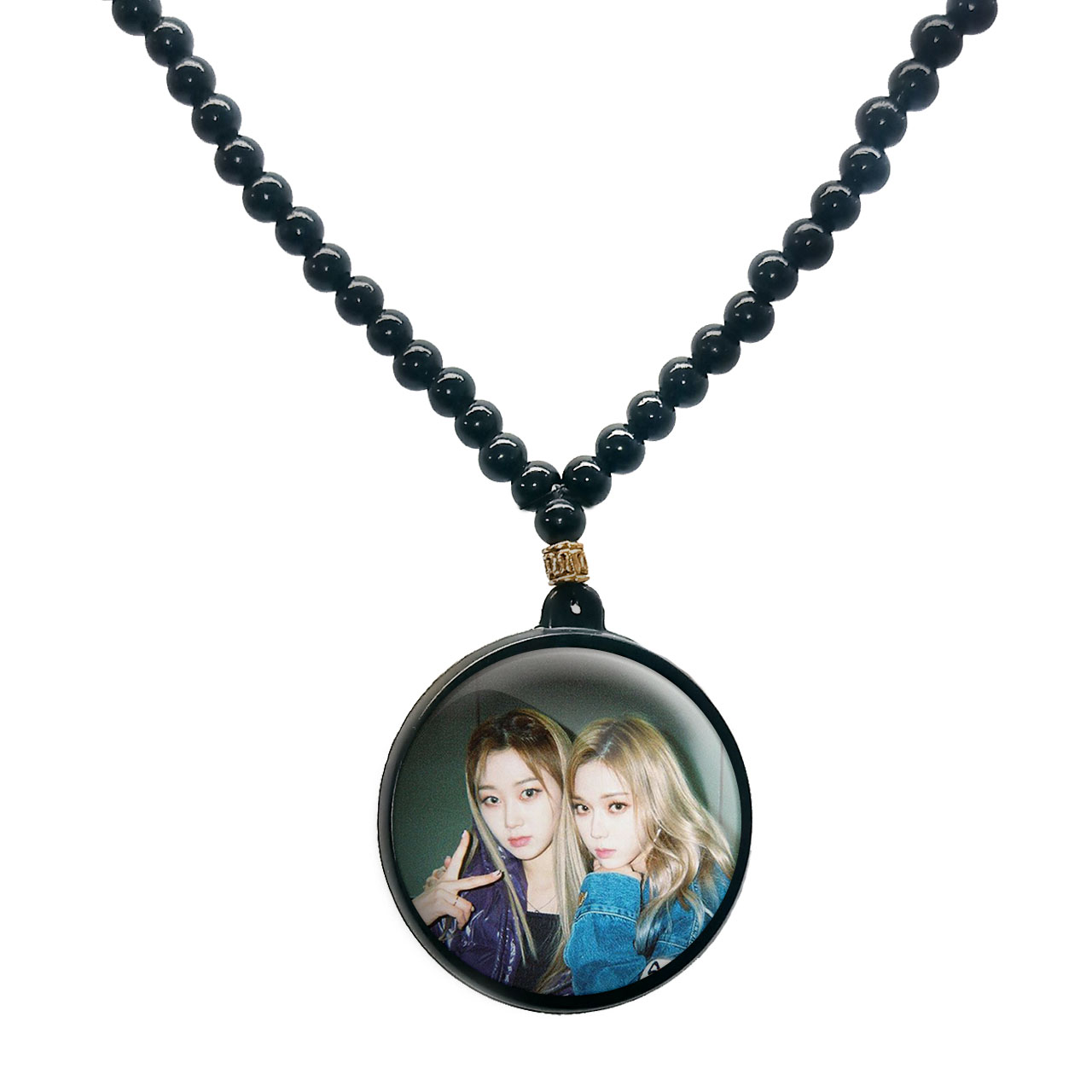 گردنبند پرمانه طرح aespa کد pmd.18713 مدل دو طرفه