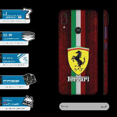 برچسب پوششی ماهوت مدل Ferrari-FullSkin مناسب برای گوشی موبایل موتورولا Moto E6 Plus