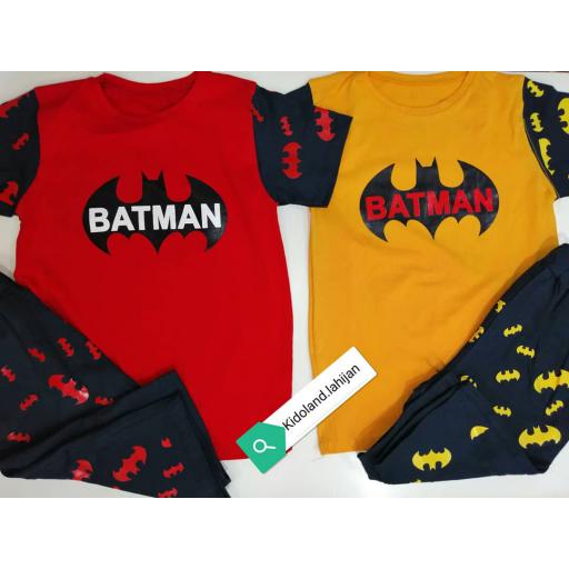 ست تیشرت وشلوارک پسرانه طرح بتمن. کیفیت عالی مناسب خونه مهمونی گردش و...