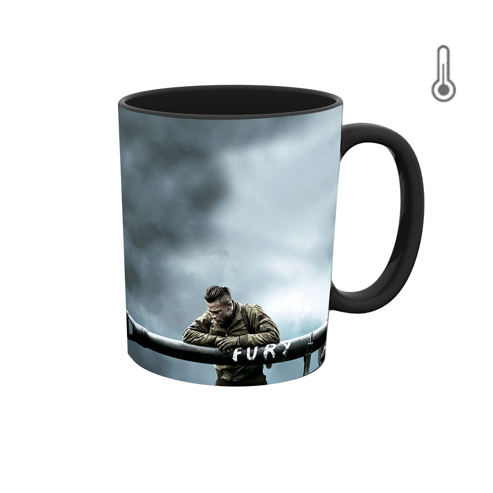 ماگ حرارتی طرح برد پیت فیلم fury   