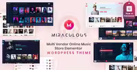 دانلود قالب فروشگاه فایل صوتی و موسیقی Miraculous راستچین برای وردپرس