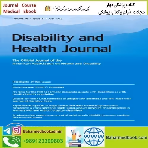 Disability and Health Journal Volume 16 Issue 1 to 3
