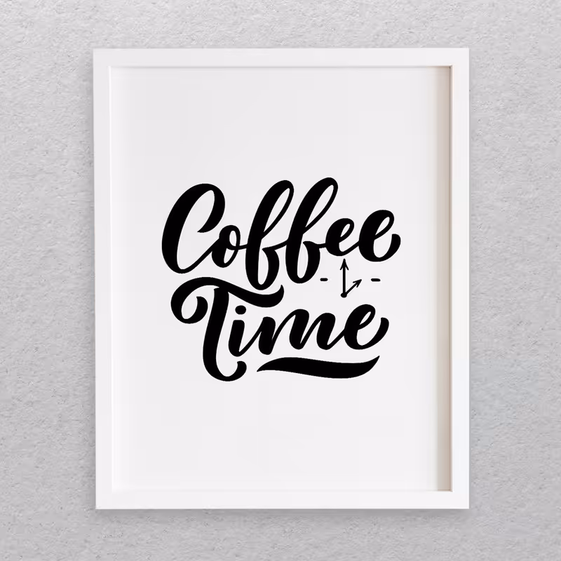 تابلو مدل نوشته انگلیسی طرح COFFEE کد 721 | دنیای قاب