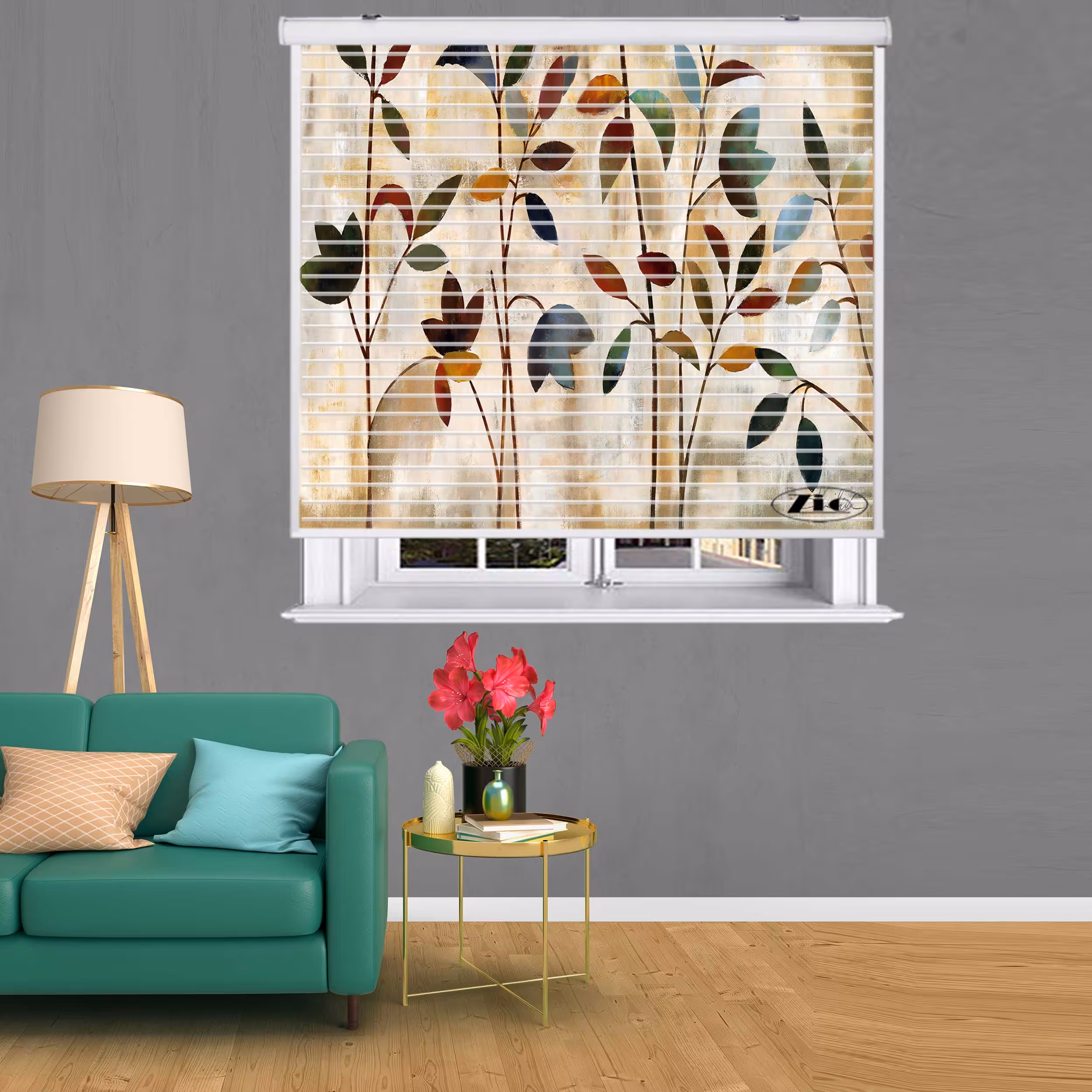  پرده زبرا زیو مدل سیلوئت 3D1454 سایز 150x150 سانتی متر