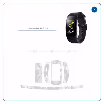 برچسب ماهوت طرح Army-Snow مناسب برای ساعت هوشمند سامسونگ Galaxy Gear Fit 2 Pro