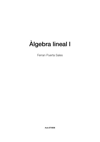 خرید و دانلود نسخه کامل کتاب Algebra Lineal I
