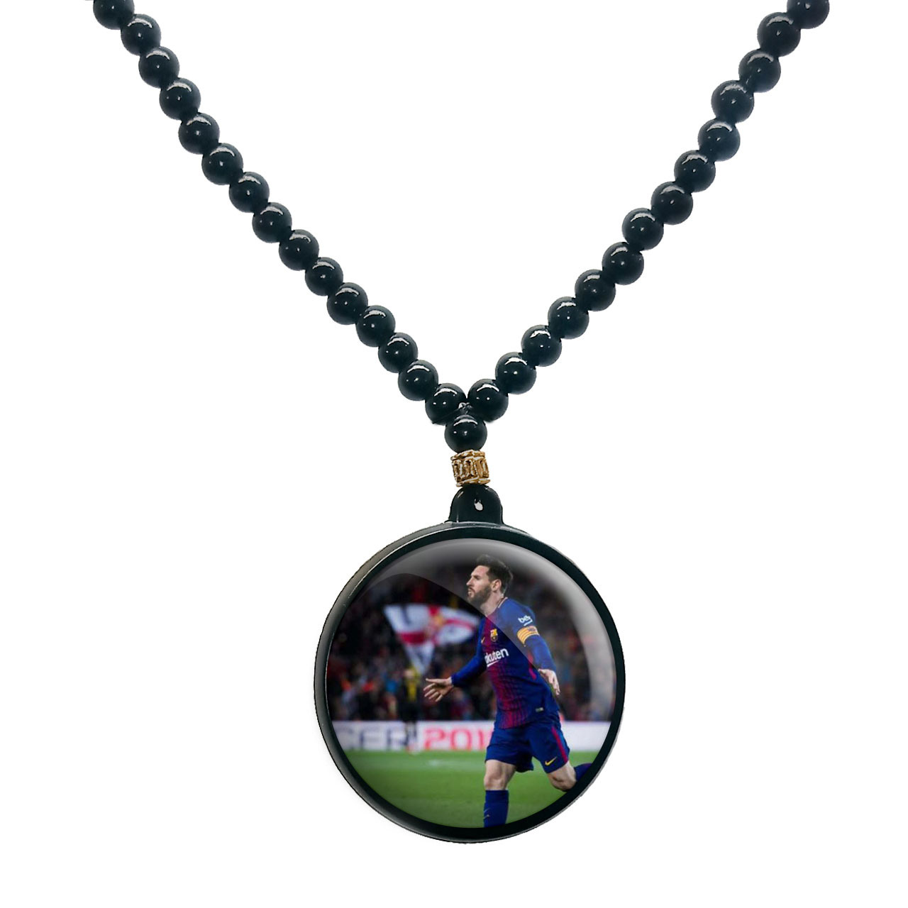 گردنبند پرمانه طرح مسی کد pmd.8795 مدل دو طرفه