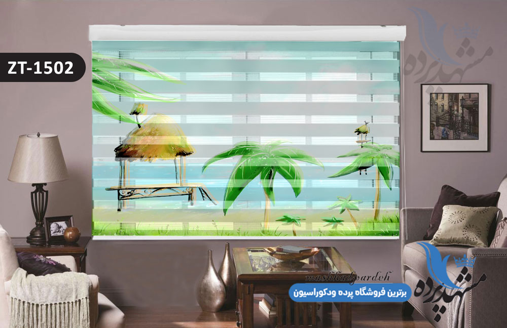 پرده زبرا تصویری چاپی طرح فانتزی کودکانه کد ZT1502