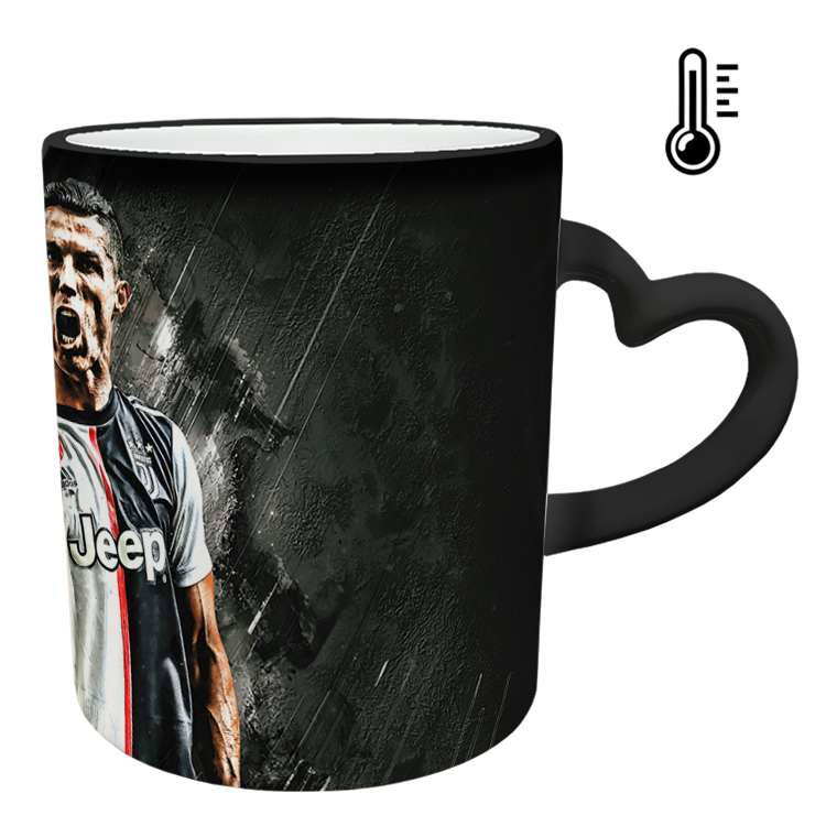 ماگ حرارتی مدل دسته قلبی طرح رونالدو کد 248