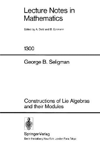 خرید و دانلود نسخه کامل کتاب Constructions of Lie Algebras and Their Modules