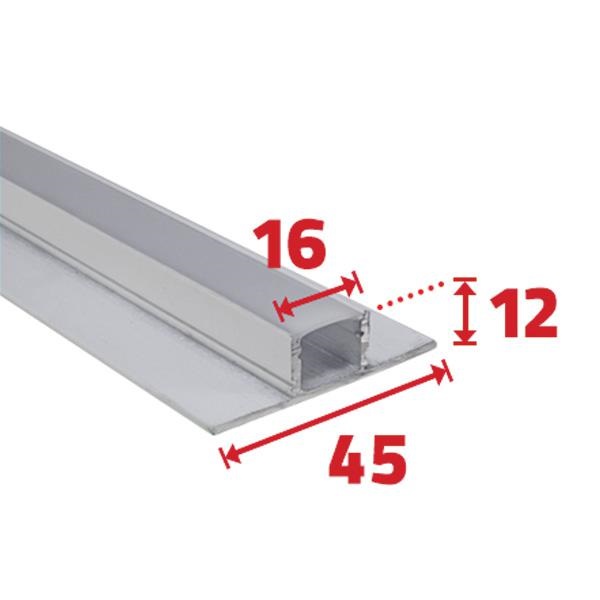 لاینر نوری توکار T304 - یراقینو فروش یراق آلات کابینت و درب