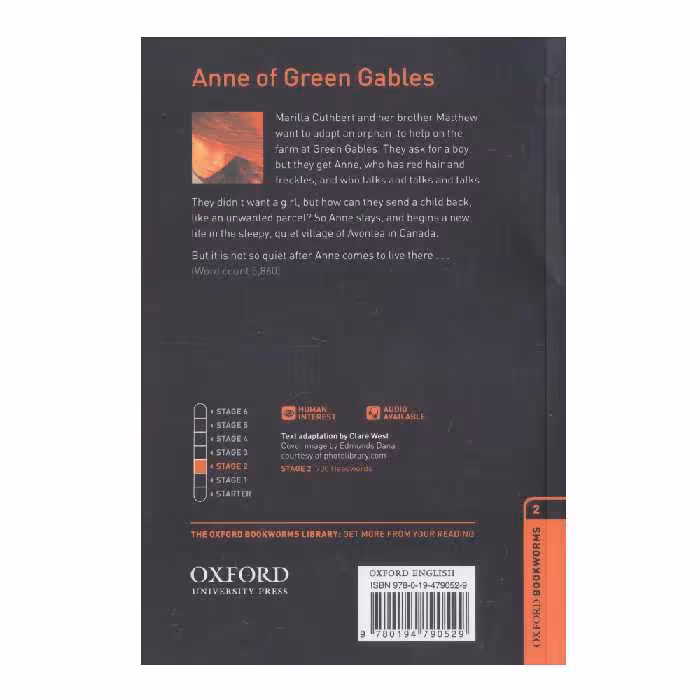 کتاب Oxford Bookworms Anne Of Green Gables اثر L.M. Montgomery انتشارات الوندپویان
