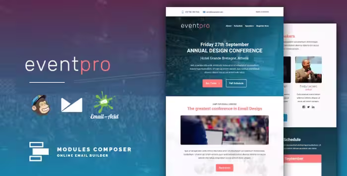 دانلود قالب ایمیل EventPro