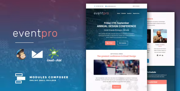 دانلود قالب ایمیل EventPro