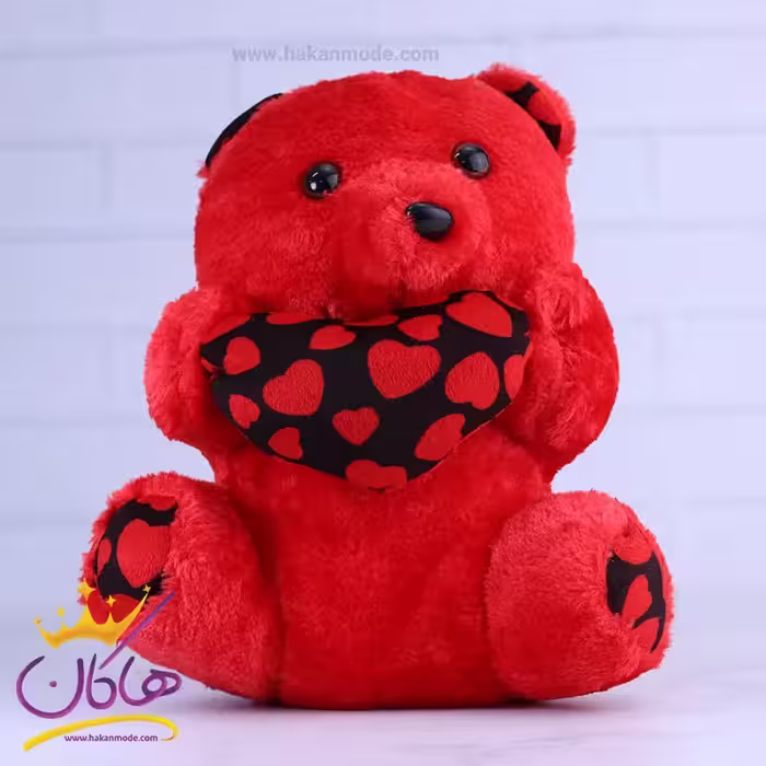 عروسک خرس قلب به دست قرمز | 200/2