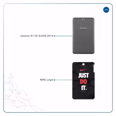 برچسب پوششی ماهوت مدل NIKE-Logo مناسب برای تبلت لنوو A7-50 A3500 2014