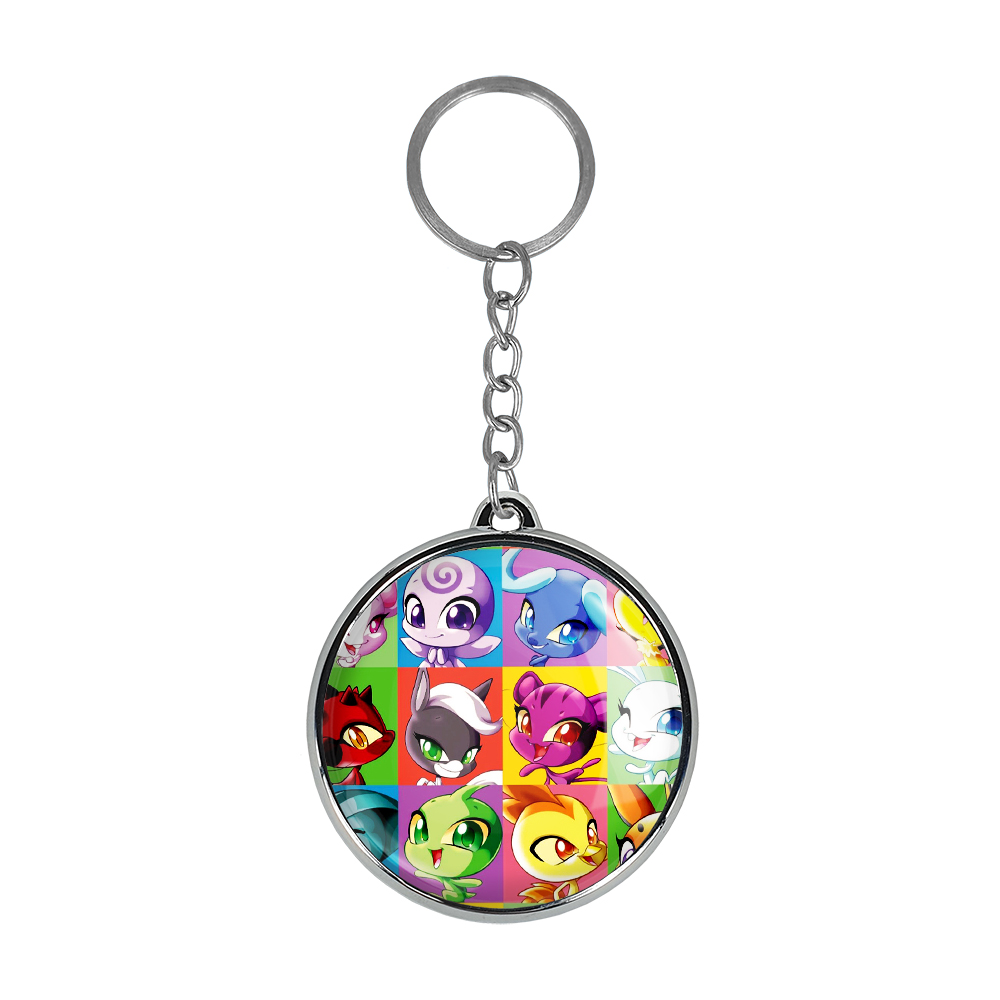 جاکلیدی خندالو طرح دختر کفشدوزکی و پسر گربه ای مدل دوطرفه کد 34853486