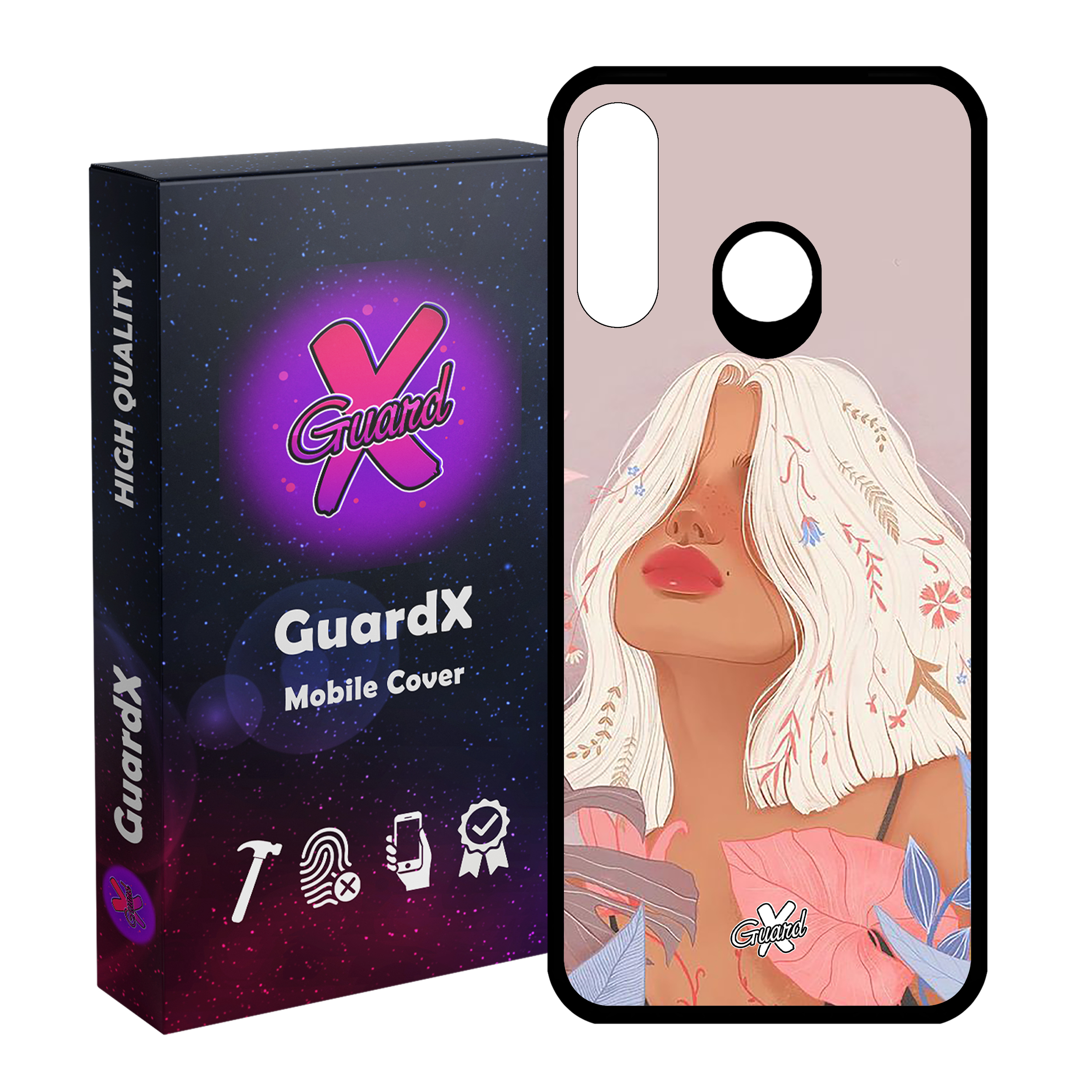 کاور گارد ایکس طرح دختر مدل Glass10343 مناسب برای گوشی موبایل هوآوی P30 Lite