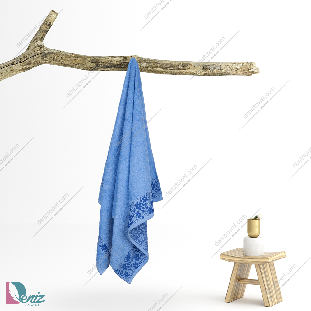 حوله استخری طرح لاو رنگ آبی روشن