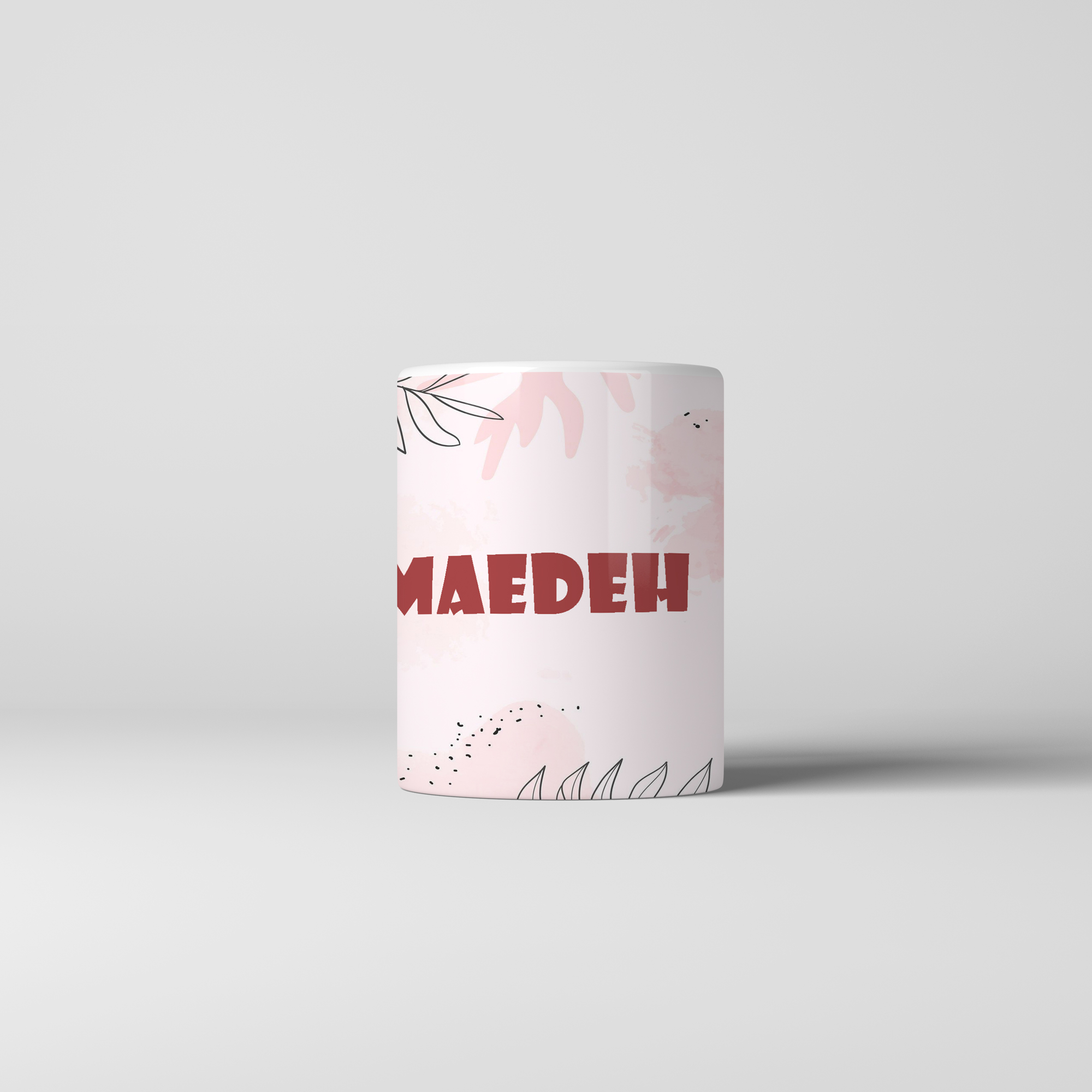 ماگ طرح اسم مائده مدل برگ کد 288